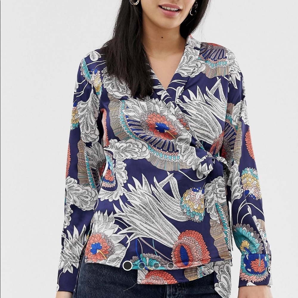 Wrap front blouse NEW